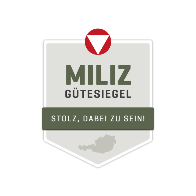 Miliz Gütesiegel - Stolz, dabei zu sein!